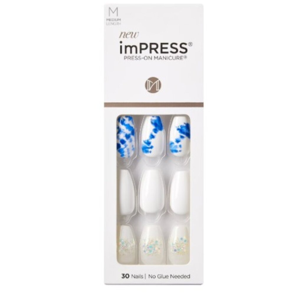 KISS imPRESS Medium Length Press-On Nails, - Riviera Paradise